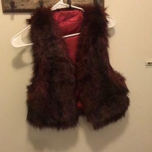 Fur vest fauX